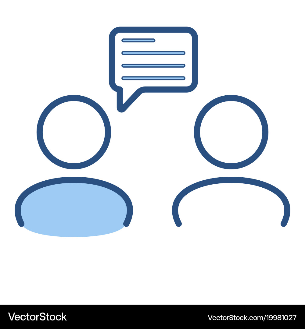 Speech bubble user icon communication Vector Image