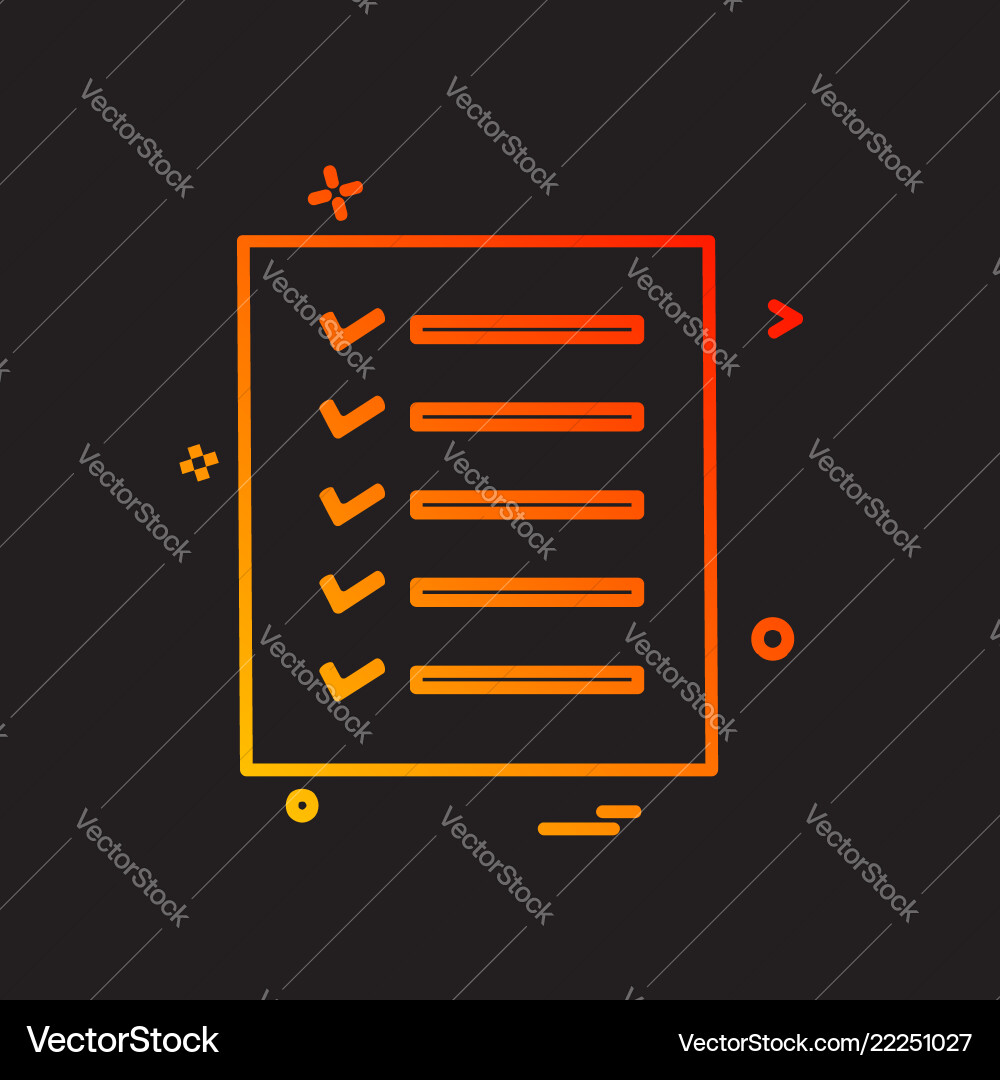 Todo list icon design Todo list icon design vector image