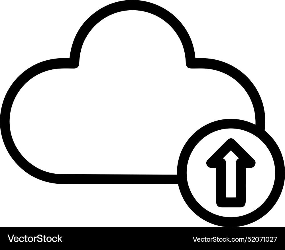 Upload outline icon symbol image Upload outline icon symbol image Vector Image
