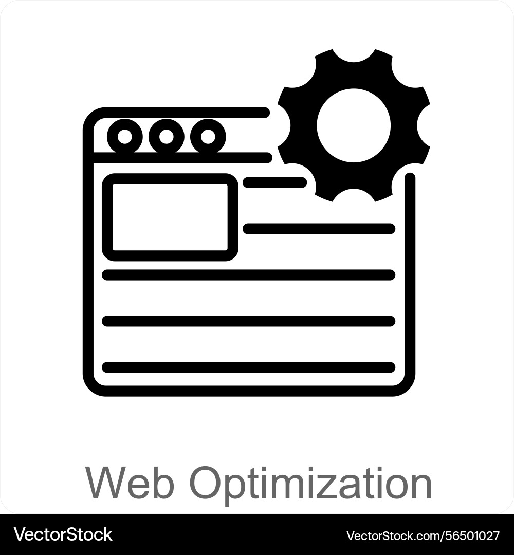 Web optimization icon concept Vector Image