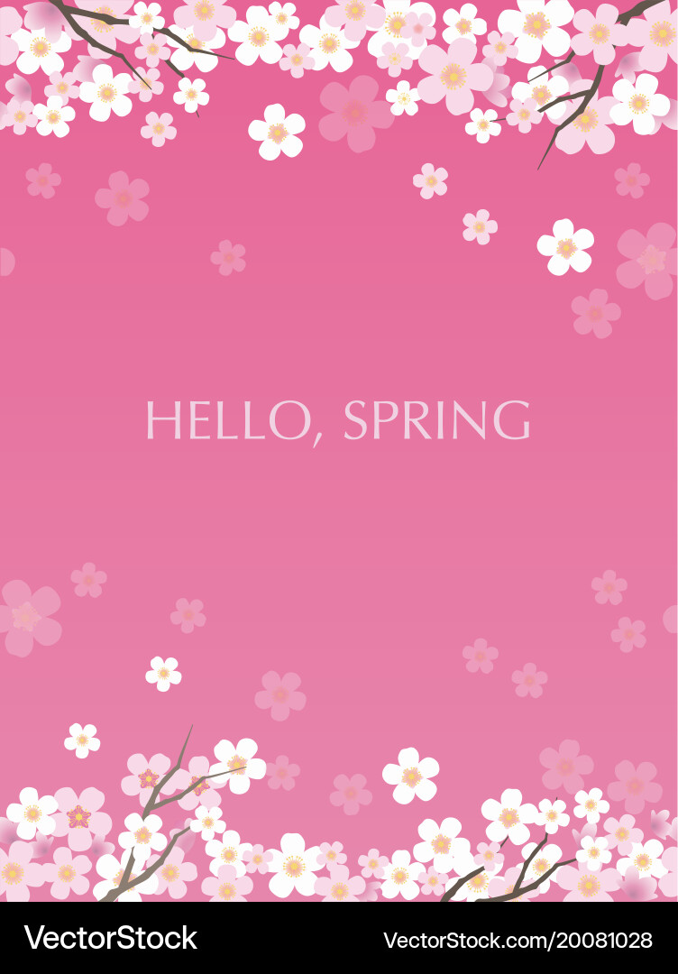 Cherry Blossom Seamless Background Royalty Free Vector Image