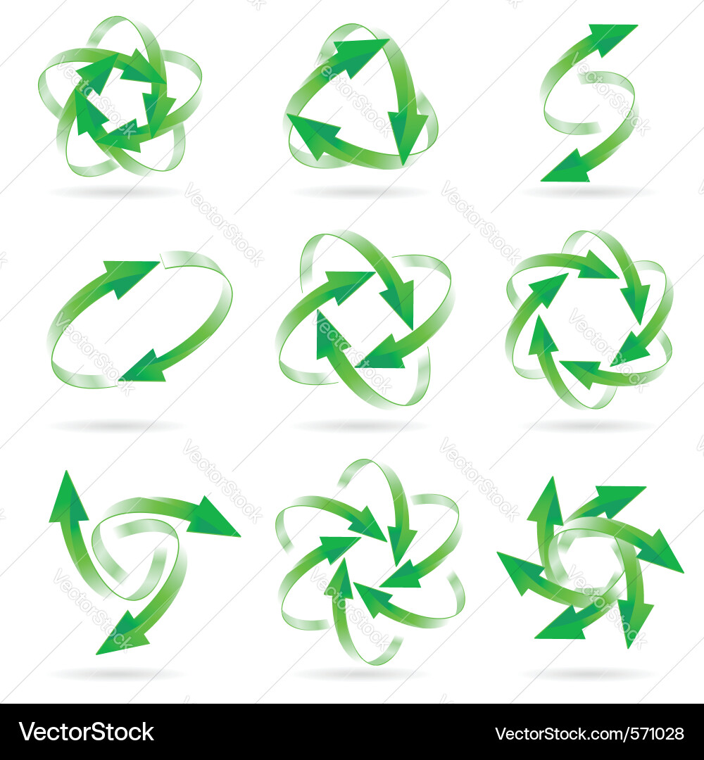 Circular Arrow Loops vector image