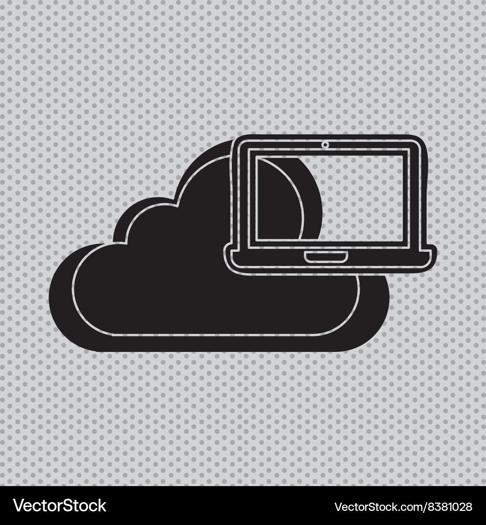 Cloud computing design vector image