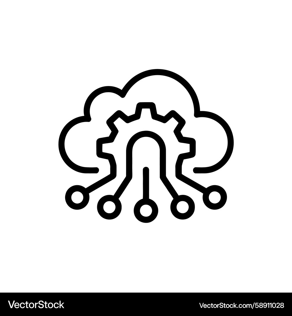 Cloud Data Integration Solution Vector Image
