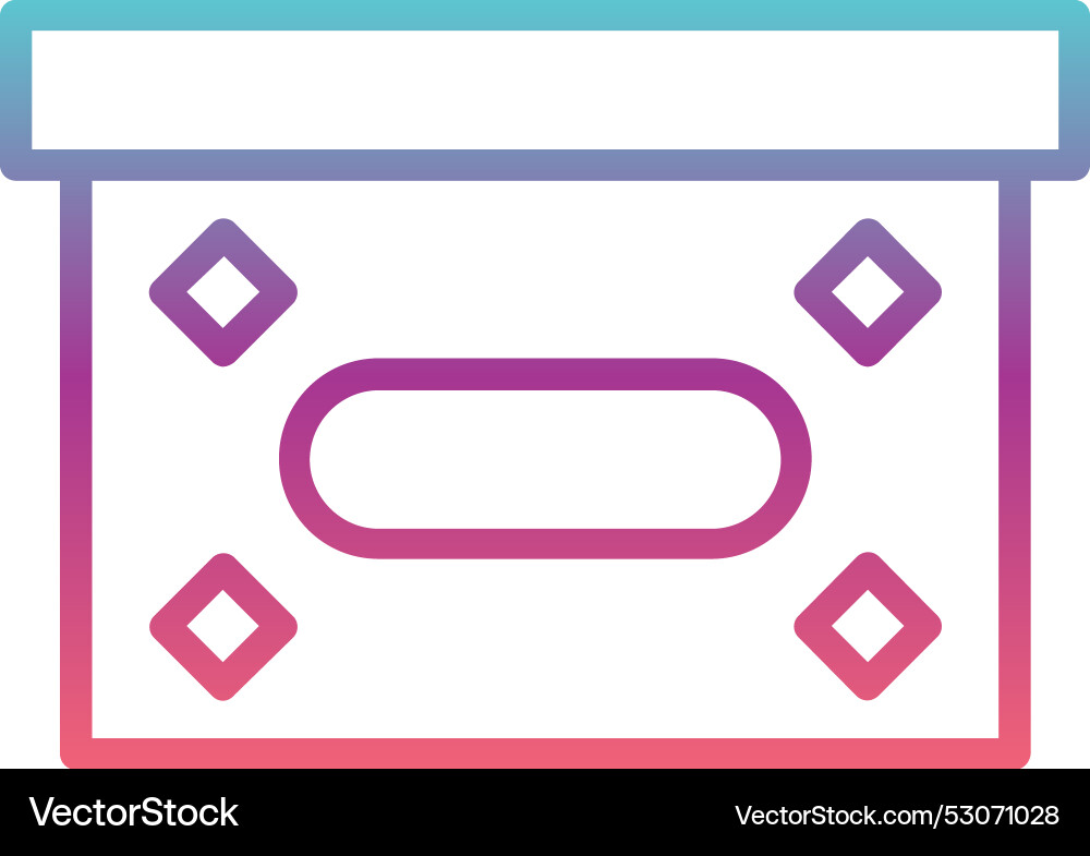 Crate line gradient design Vector Image