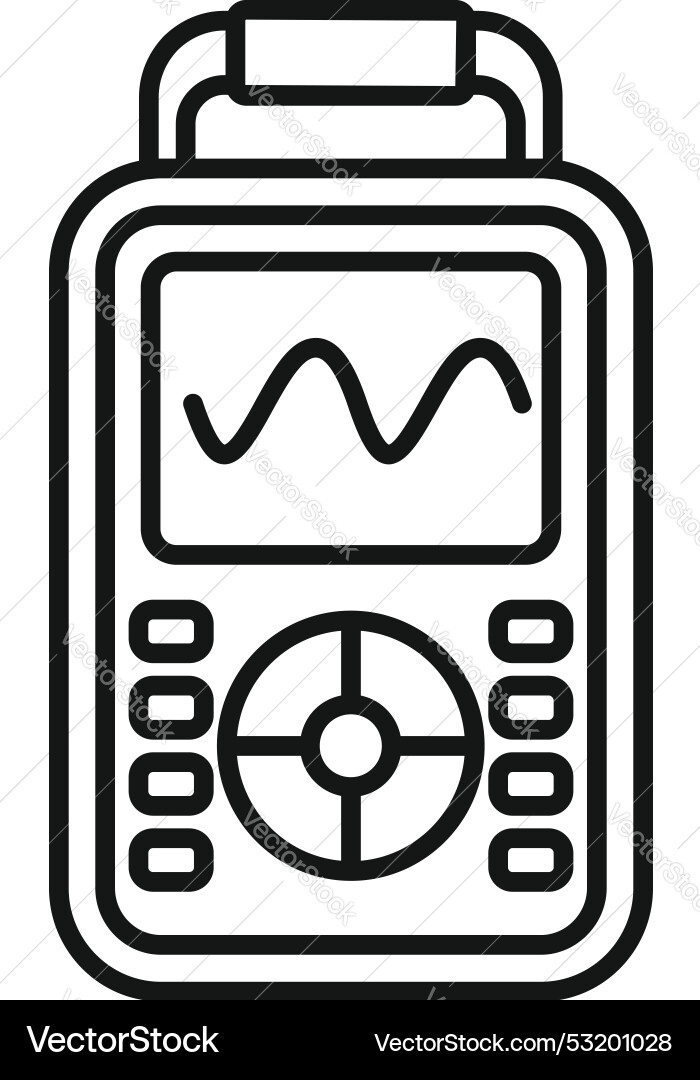 Digital oscilloscope showing sinusoidal signal Digital oscilloscope showing sinusoidal signal vector image