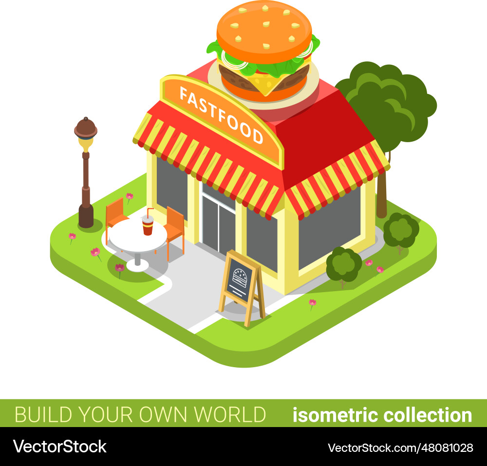 Fast food diner restaurant cafe shop burger shape – Royalty-Free Vector ...
