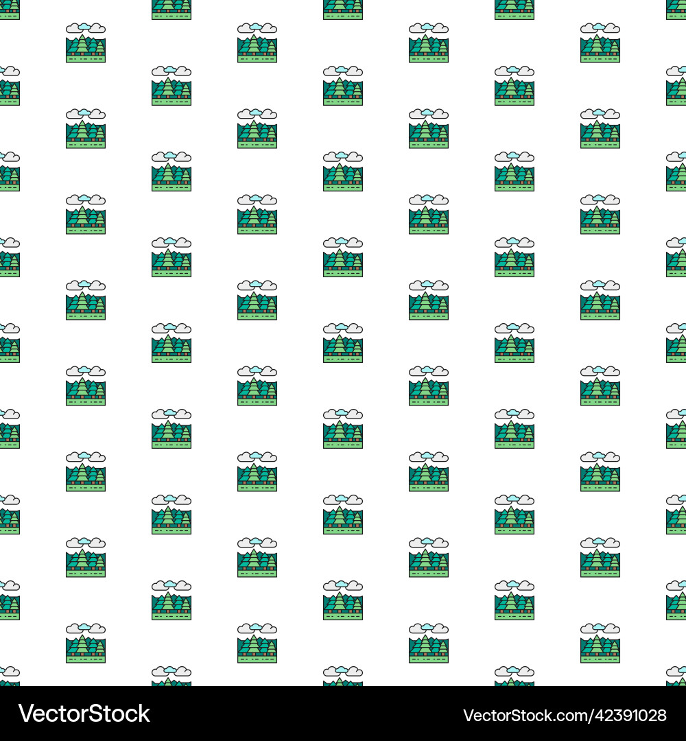 Forest trees landscape pattern Forest trees landscape pattern vector image