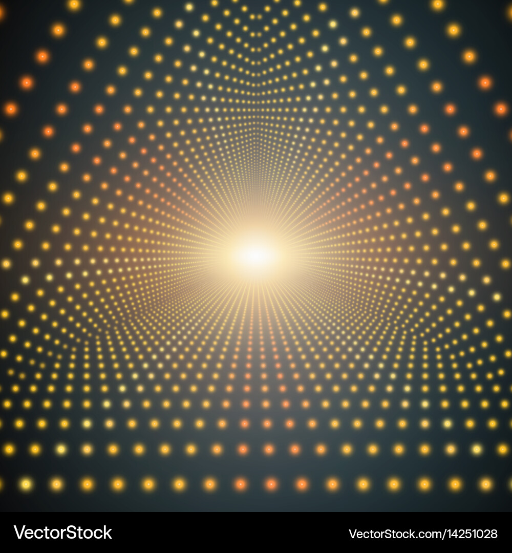 Infinite triangular tunnel vector image