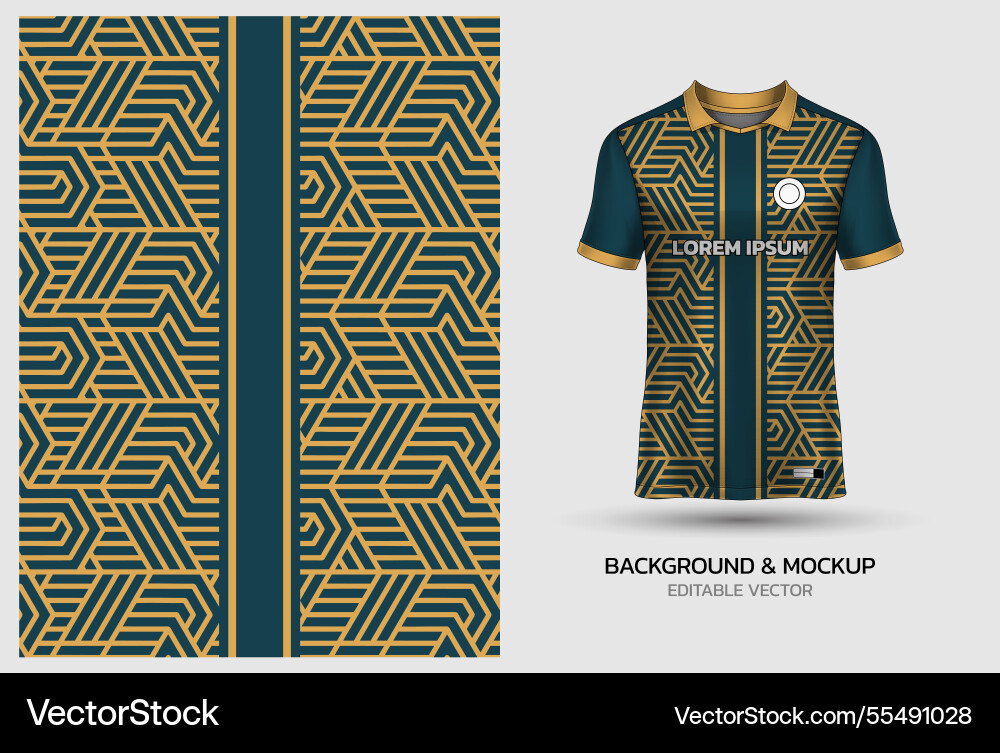 Jersey mockup and background pattern design Jersey mockup and background pattern design vector image