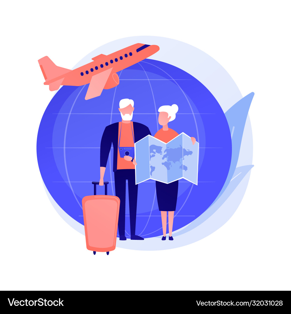 Retirement travel concept metaphor Retirement travel concept metaphor vector image