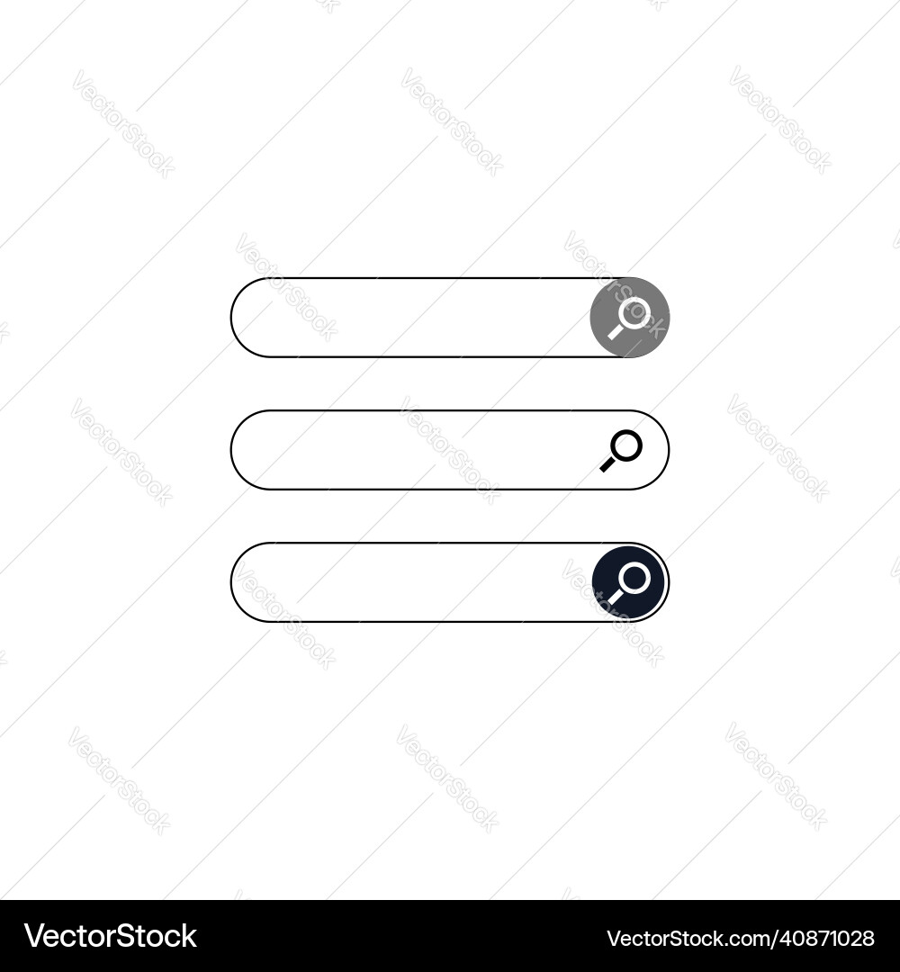 Search bar with icon without placeholder html Search bar with icon without placeholder html vector image