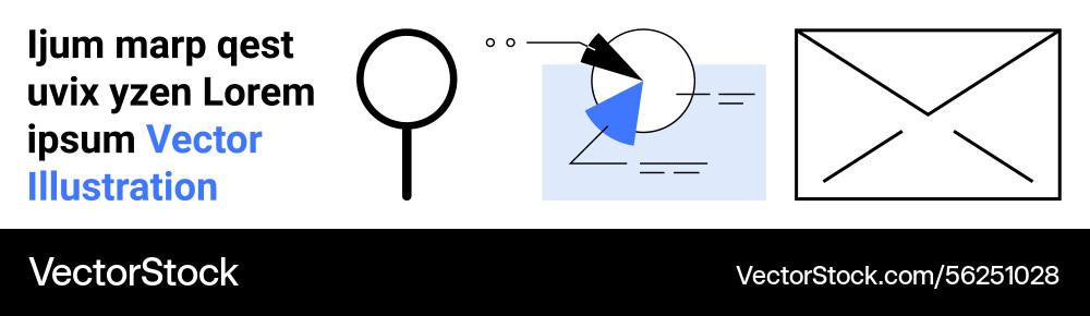 Search data analysis and communication concepts Search data analysis and communication concepts vector image