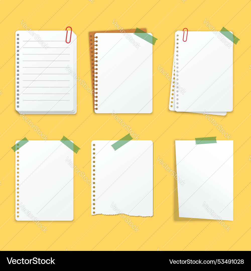 White sheet of paper in flat style empty White sheet of paper in flat style empty vector image