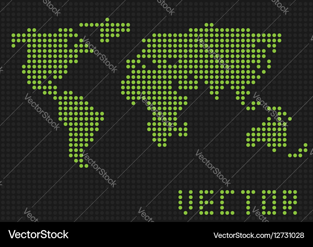 World map dots Vector Image