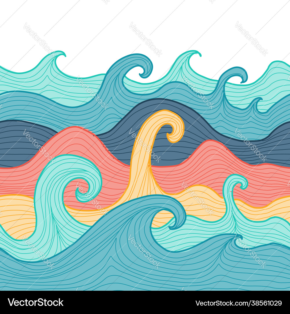Abstract sea background seamless pattern for your Abstract sea background seamless pattern for your vector image