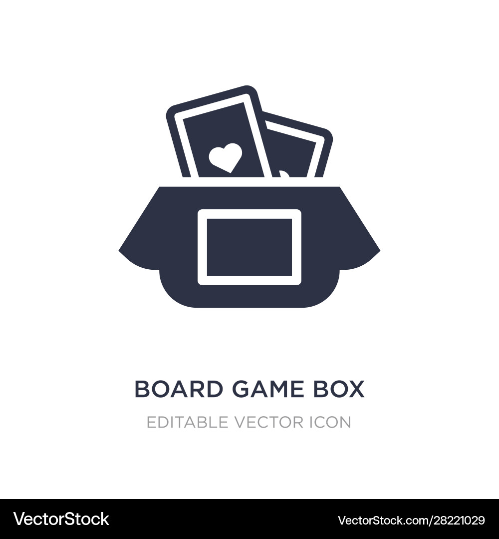 Board game box icon on white background simple Board game box icon on white background simple vector image