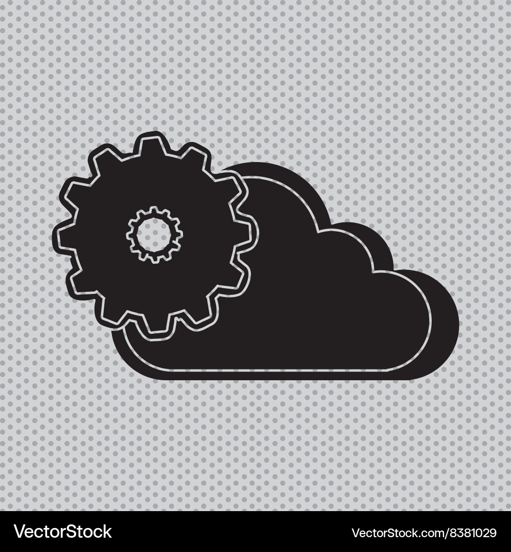 Cloud computing design vector image