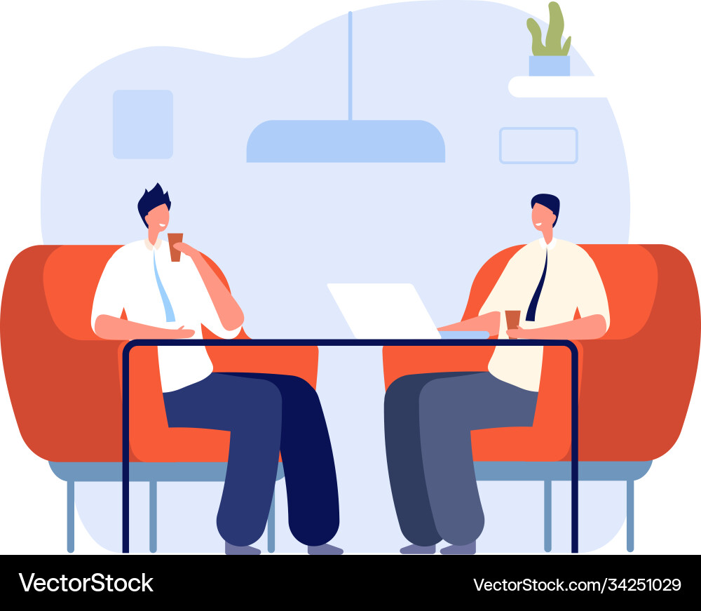 Coffee with colleagues office relax professional Coffee with colleagues office relax professional vector image