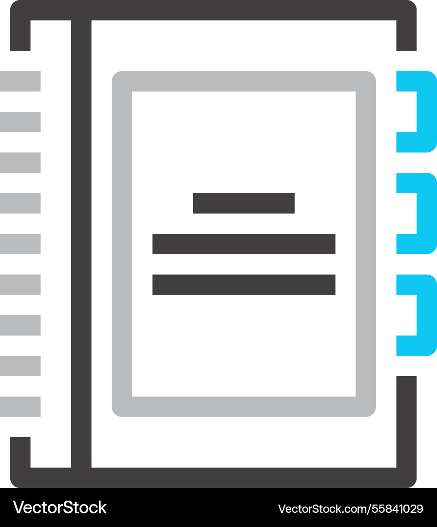 Contacts list flat line web icon concept Contacts list flat line web icon concept vector image