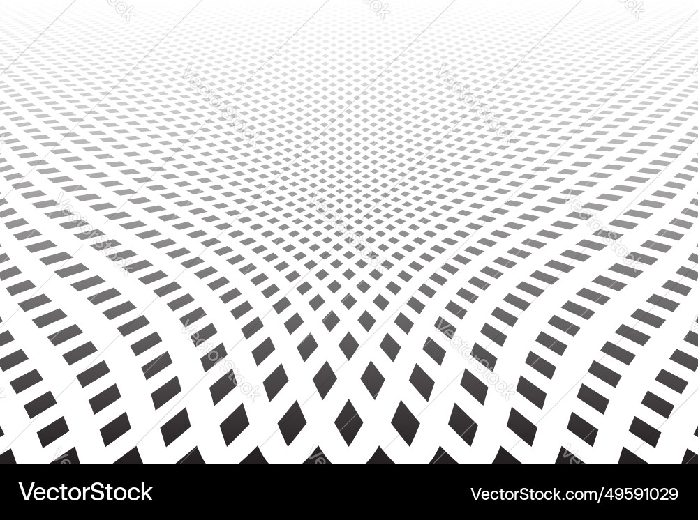 Dots pattern in diminishing perspective Dots pattern in diminishing perspective vector image