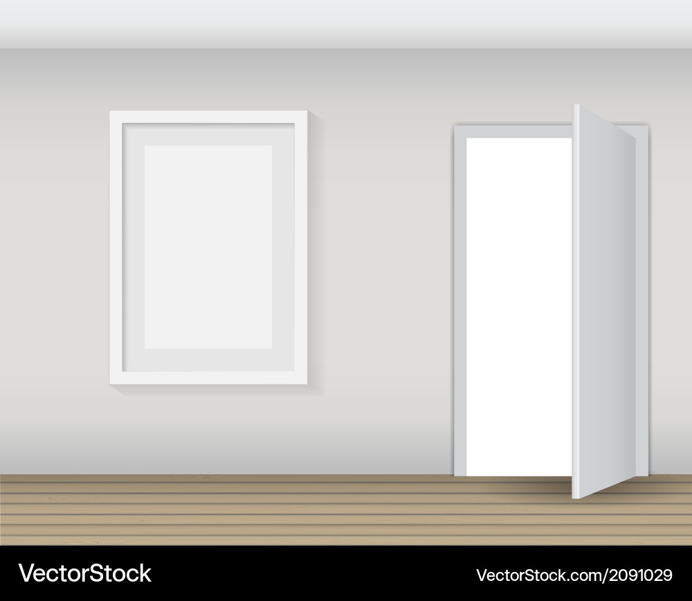Frame on wall for your text and images vector image