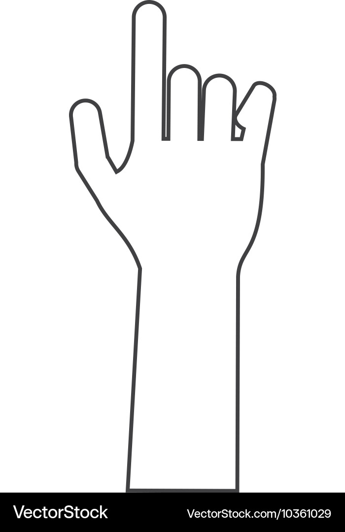 Hand index finger icon vector image