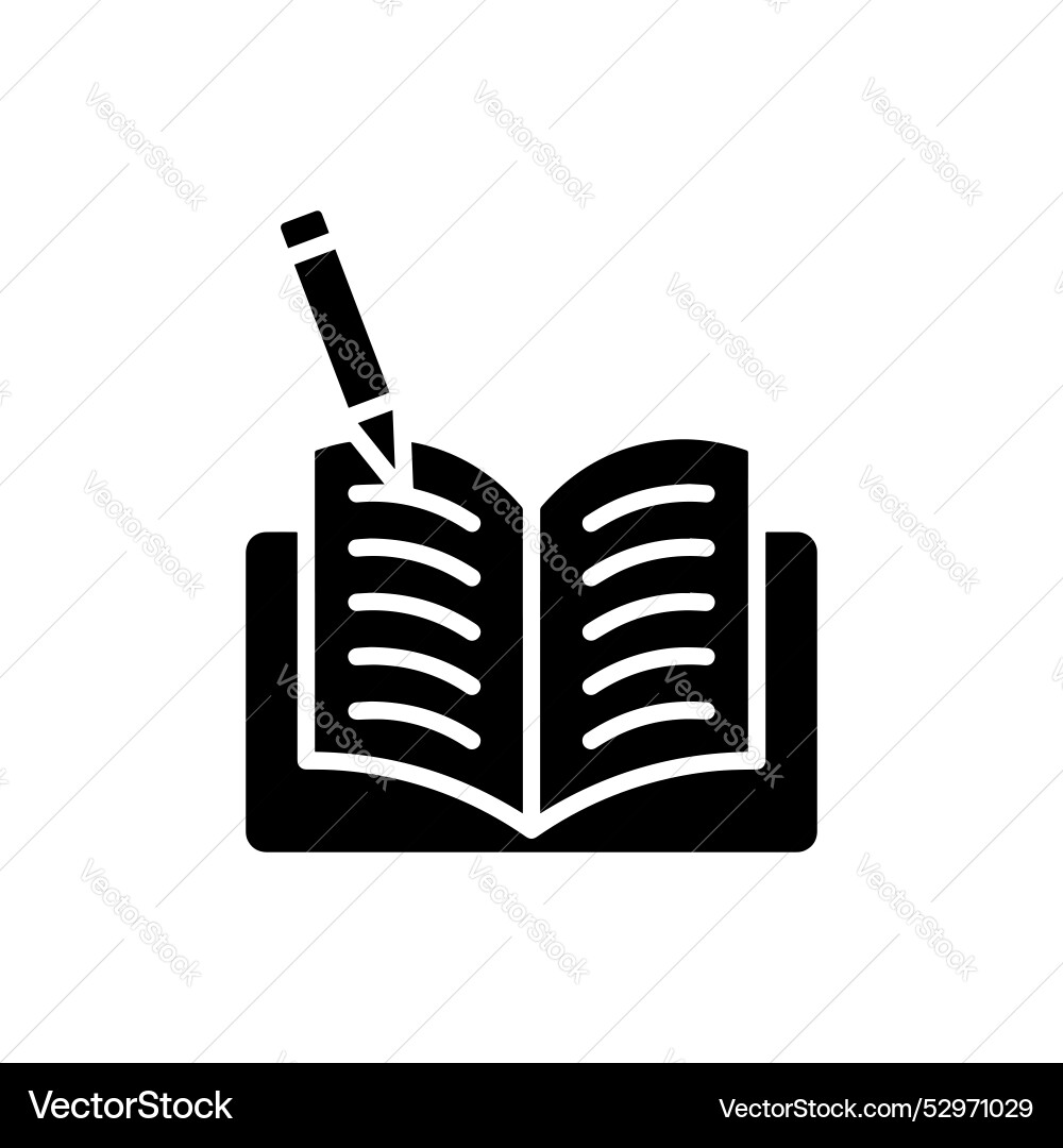 Homework line icon isolated on white background Vector Image