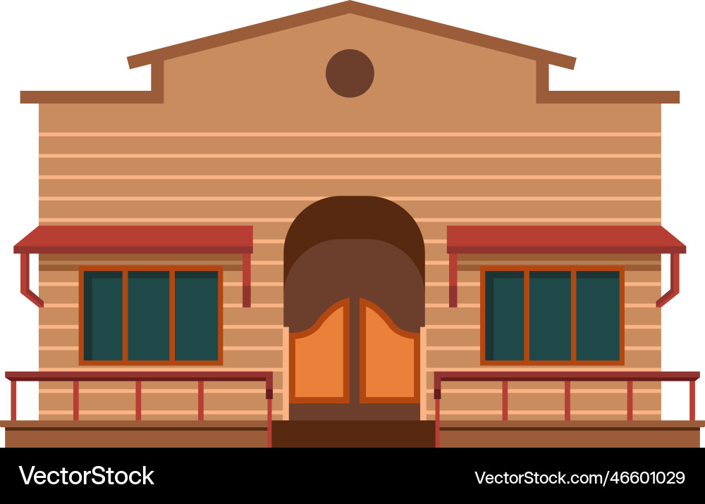 House built in wild west architecture style House built in wild west architecture style vector image