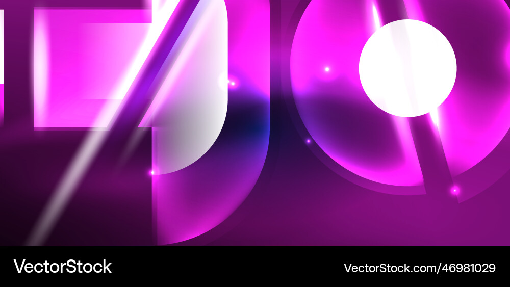 Neon round shapes lines and triangle elements hi Neon round shapes lines and triangle elements hi Vector Image