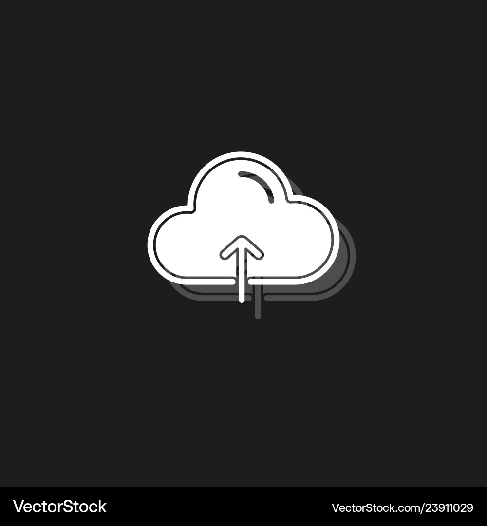 Simple cloud upload icon Simple cloud upload icon vector image