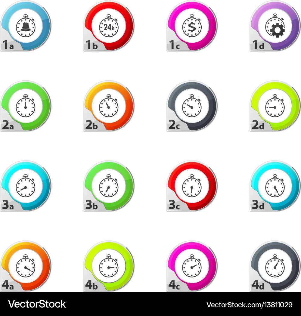 Timer icons set Vector Image