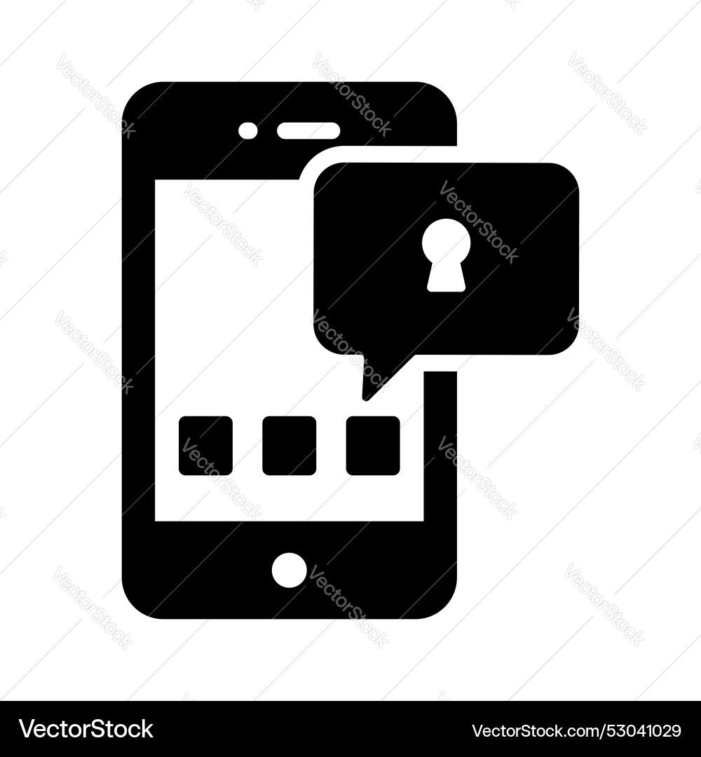 Unique icon of mobile app security editable Vector Image