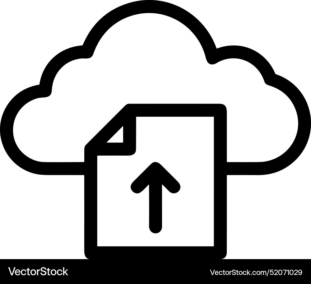 Upload outline icon symbol image Vector Image