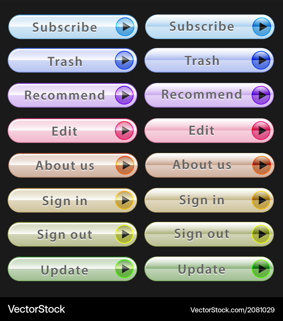Web design buttons collection Vector Image