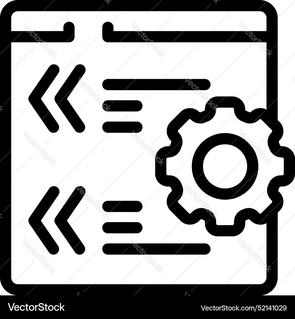 Web page optimization with gear representing Web page optimization with gear representing vector image
