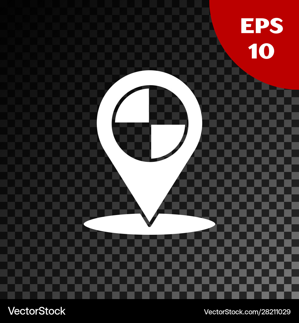 White map pointer with taxi icon isolated White map pointer with taxi icon isolated vector image