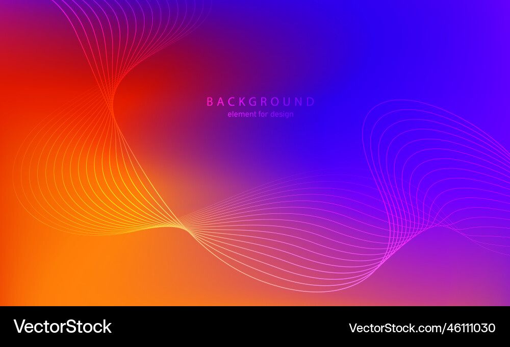 Abstract gradient background wave element Abstract gradient background wave element vector image