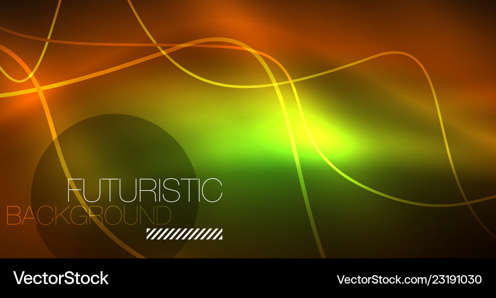Abstract shiny glowinng color wave design element Vector Image