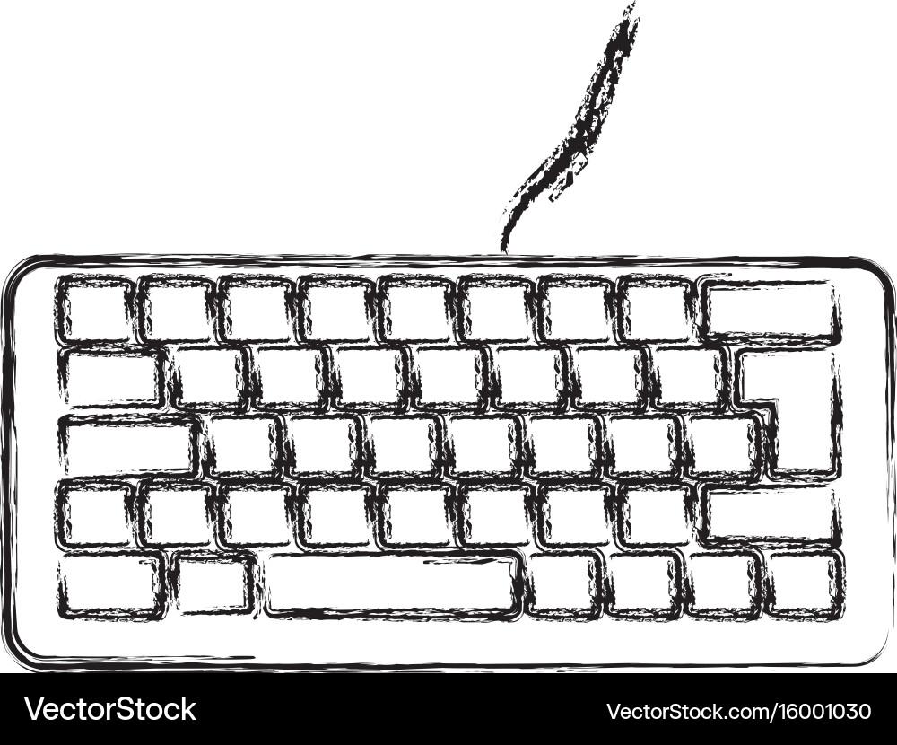 Computer keyboard isolated icon Vector Image