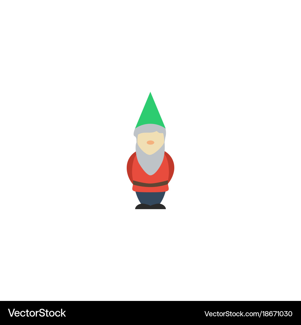 Flat icon dwarf element vector image