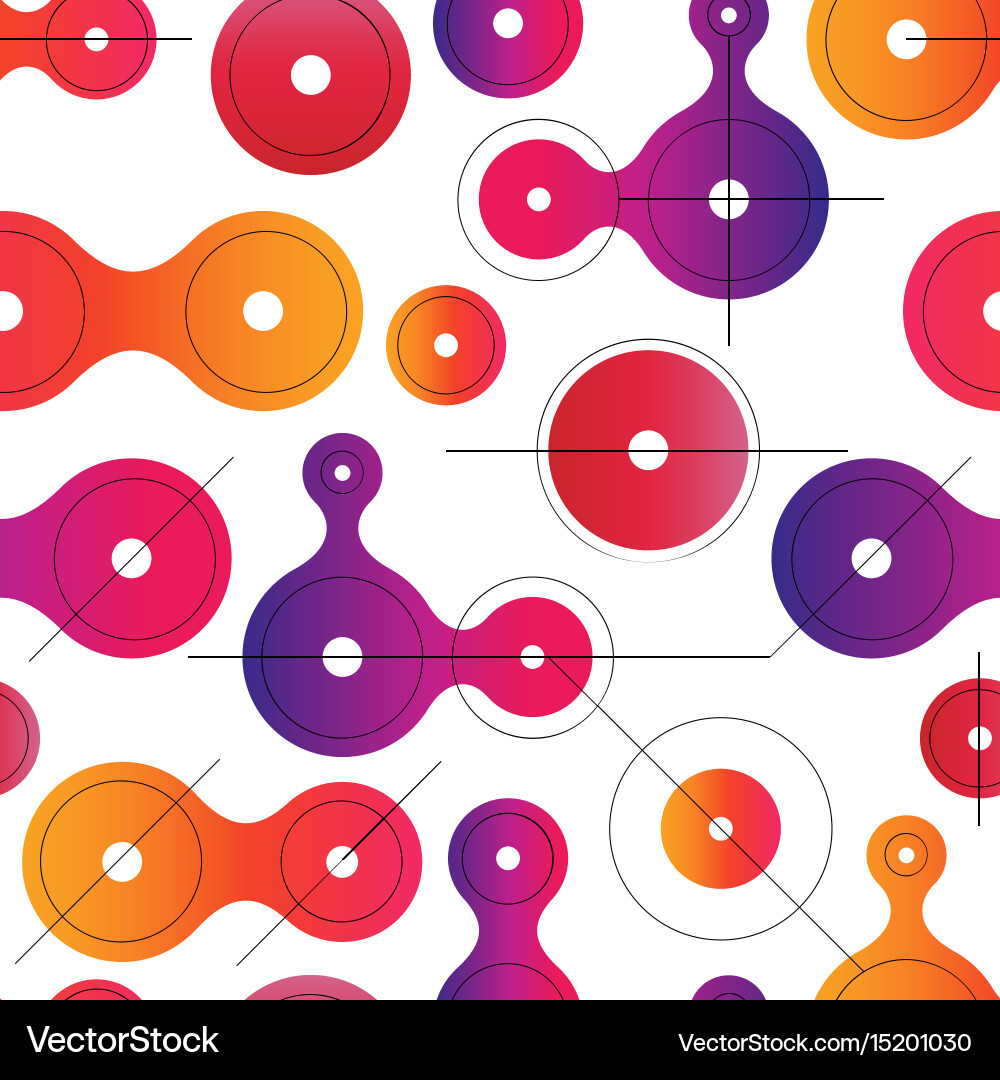 Flat metaball seamless pattern vector image