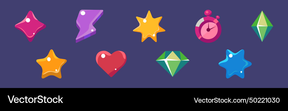 Game icon and glossy ui design element set Game icon and glossy ui design element set vector image
