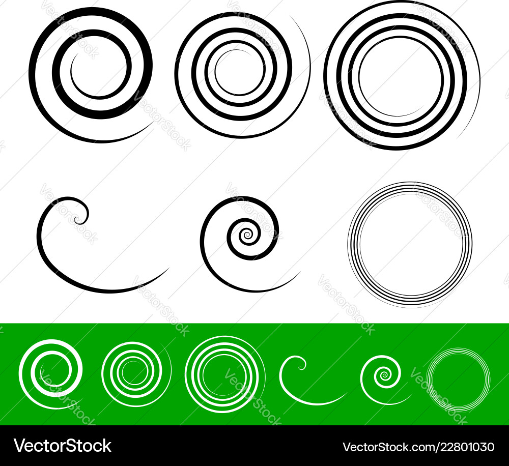 Hypnotic Spiral Set Royalty Free Vector Image - VectorStock