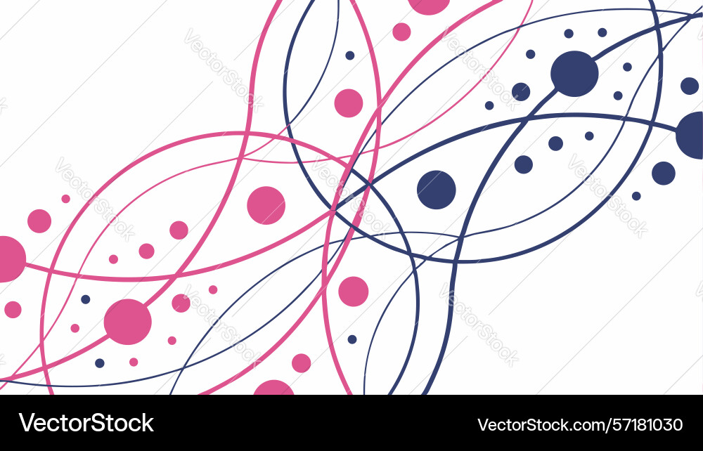 Interconnected abstract network pattern vector image