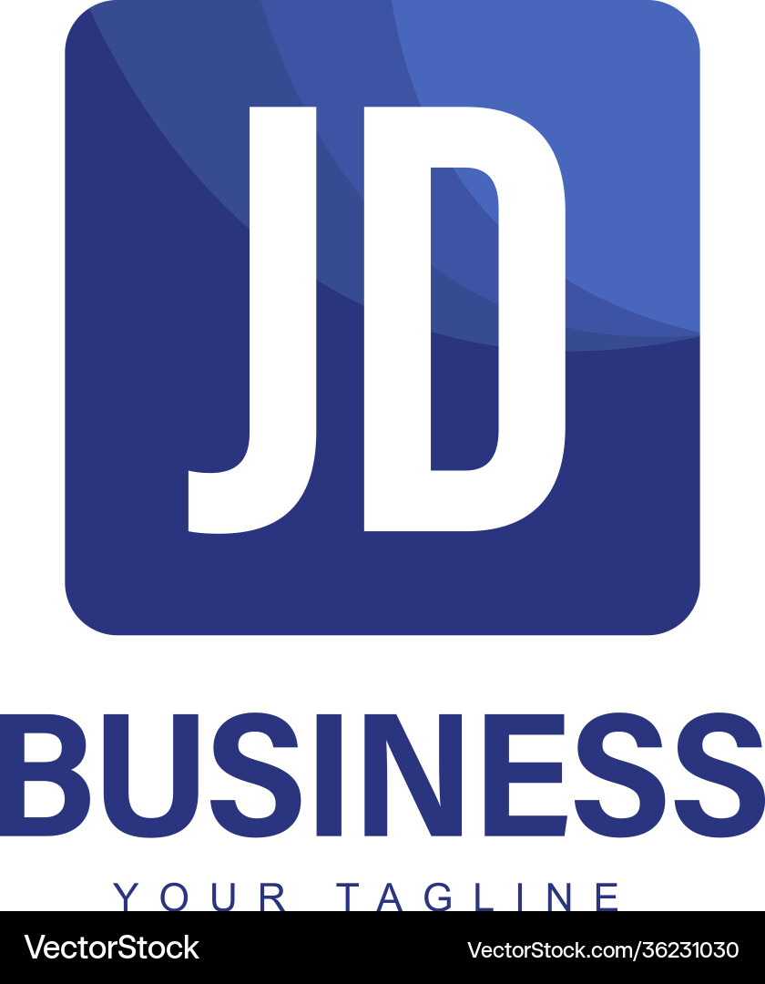 Jd initial a logo design with abstract style Jd initial a logo design with abstract style vector image