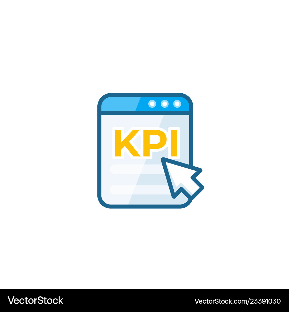 Kpi key performance indicator Vector Image