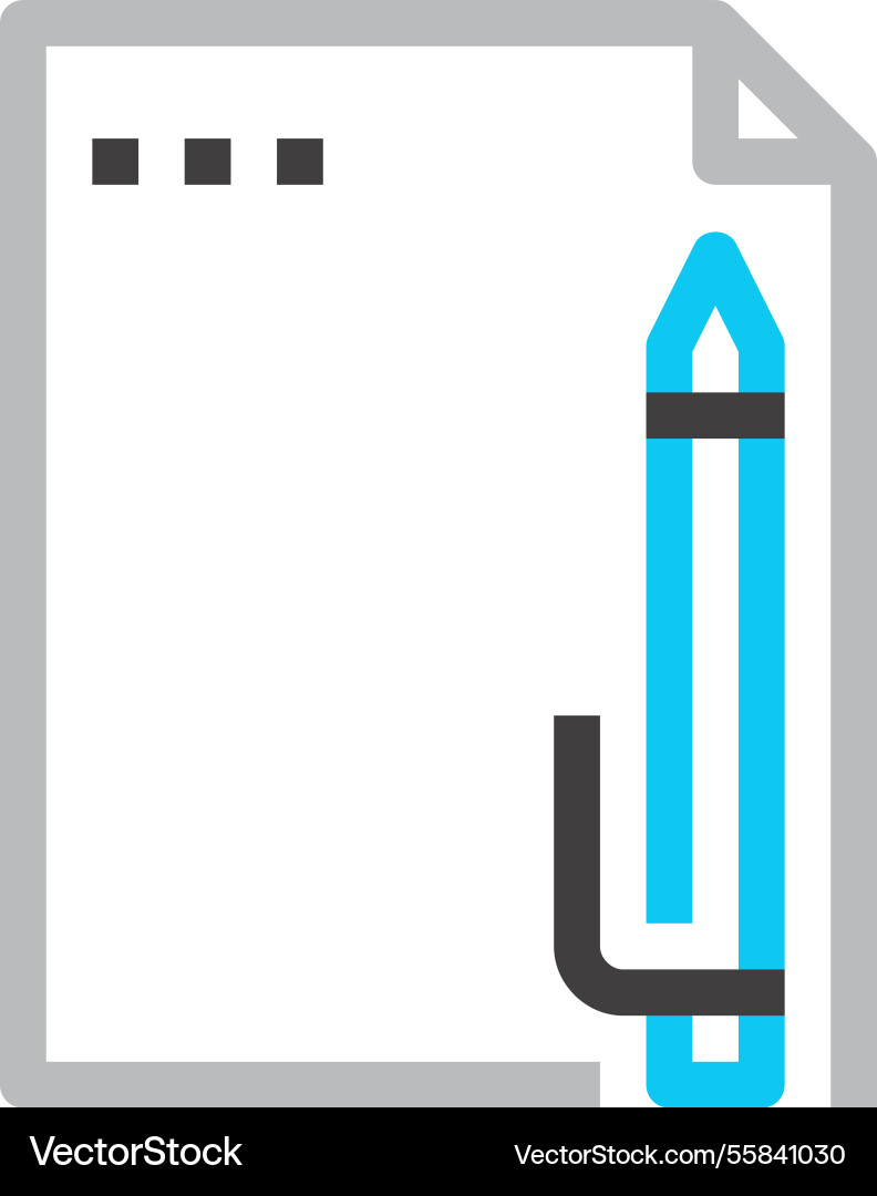 New document flat line web icon concept Vector Image