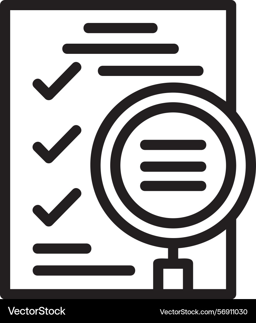 Survey linear style icon design vector image