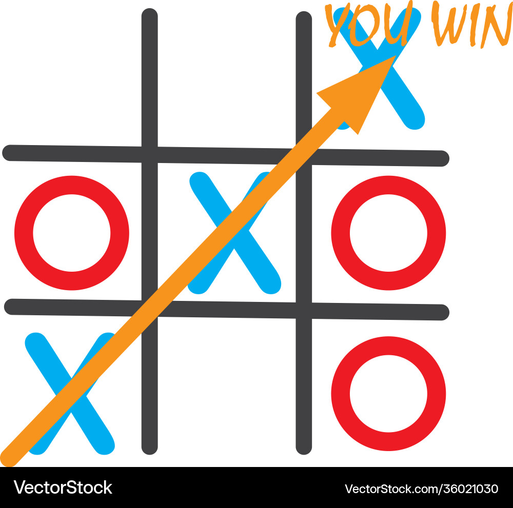 Tic tac toe game icon template design Tic tac toe game icon template design Vector Image